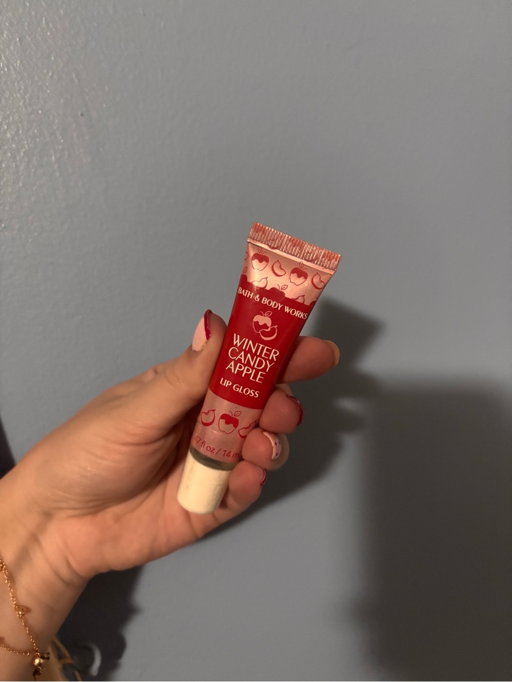 UNUSED Bath & Body Works Winter Candy Apple Lip Gloss - Red